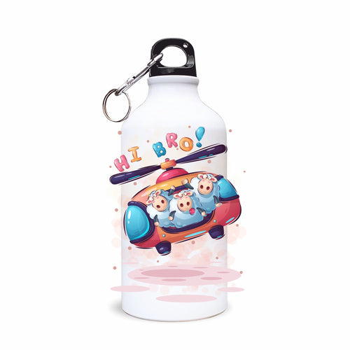 Bidon sport alb - HI BRO