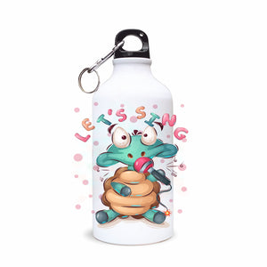 Bidon sport alb - LET'S SING