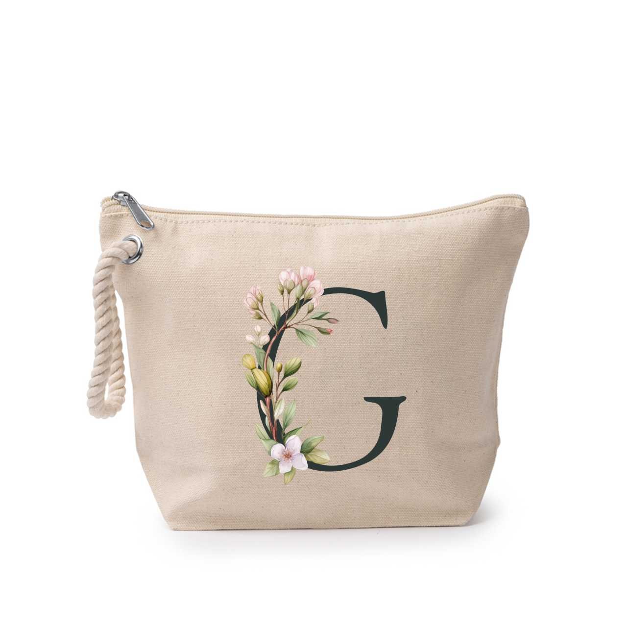 Portfard personalizat cu litera G, material din bumbac 100% - sakosa.ro