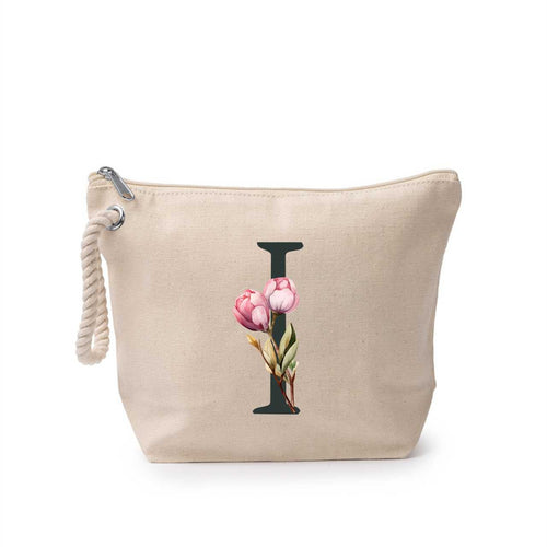Portfard personalizat cu litera I, material din bumbac 100% - sakosa.ro