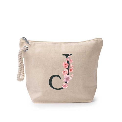 Portfard personalizat cu litera J, material din bumbac 100% - sakosa.ro