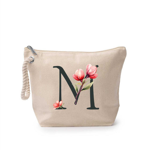 Portfard personalizat cu litera M, material din bumbac 100% - sakosa.ro