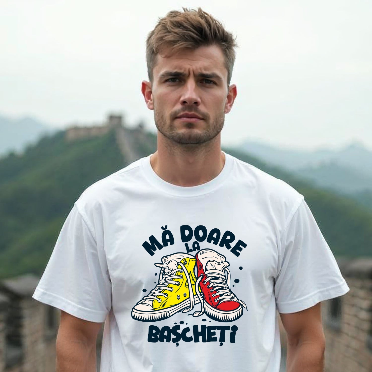 Tricou Oversize Premium Unisex  MA DOARE LA BASCHETI