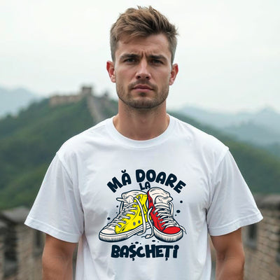 Tricou Oversize Premium Unisex  MA DOARE LA BASCHETI