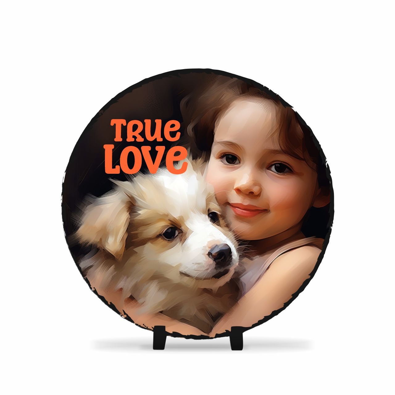 Placă Decorativă din Ardezie Naturală Rotunda – Personalizată cu Designul Tău - sakosa.ro