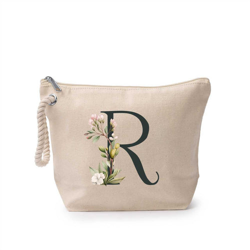 Portfard personalizat cu litera R, material din bumbac 100% - sakosa.ro