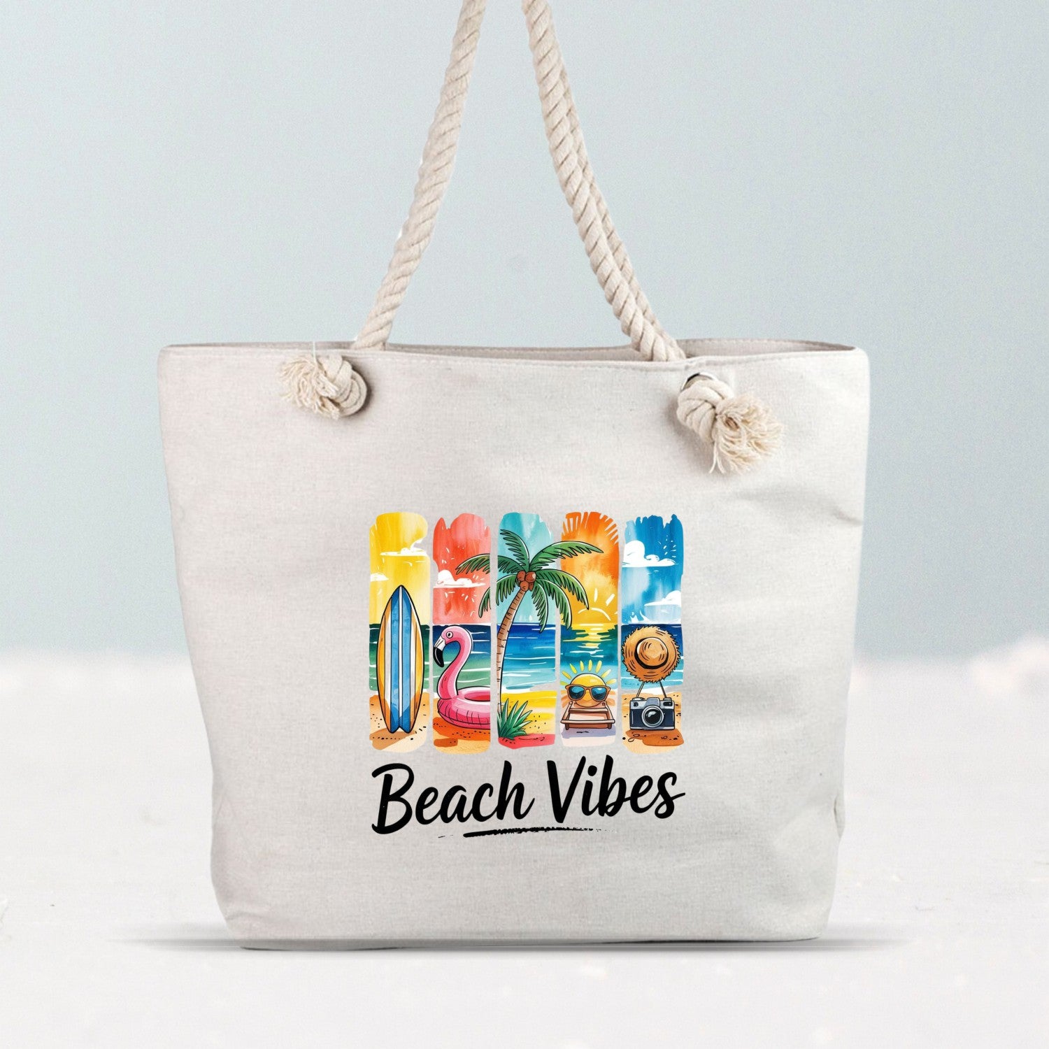Geanta canvas Beach Vibes - sakosa.ro