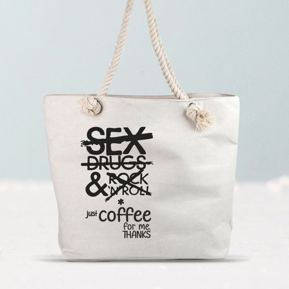 Geantă Canvas Just Coffee For Me - sakosa.ro