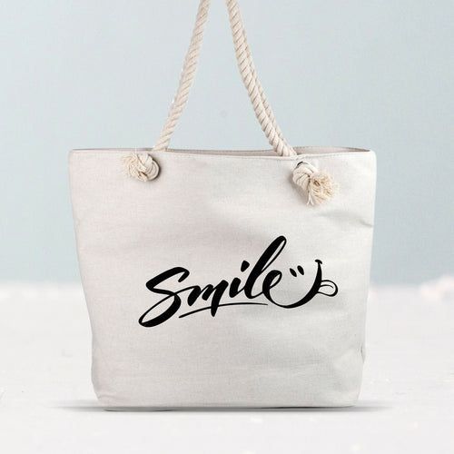 Geantă Canvas Smile