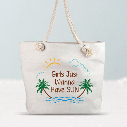 Geantă Canvas Girls Just Wanna Have SUN