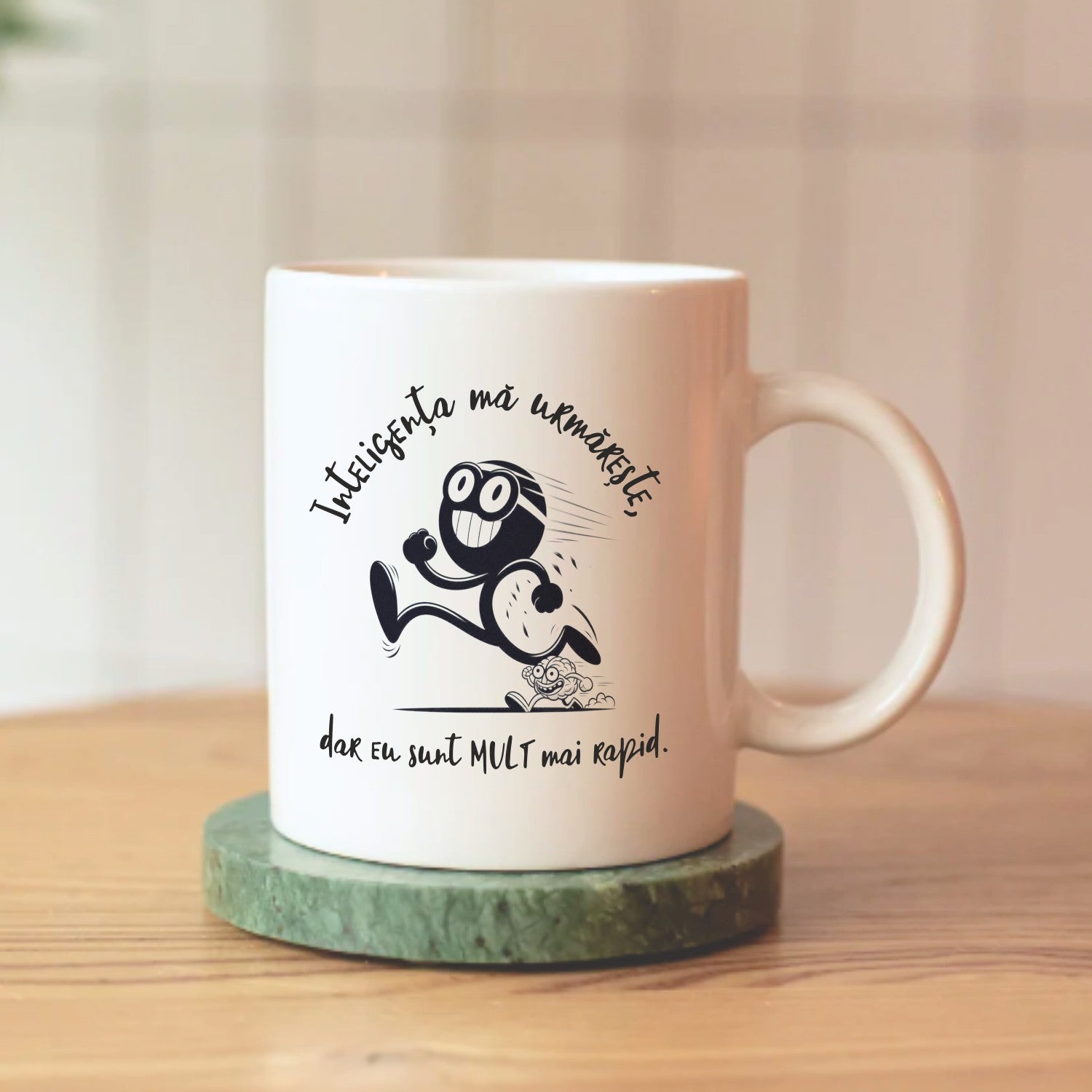 Cană personalizată INTELIGENȚA MĂ URMĂREȘTE