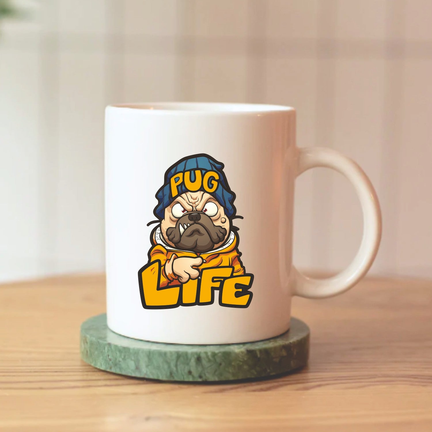 Cană personalizată PUG LIFE